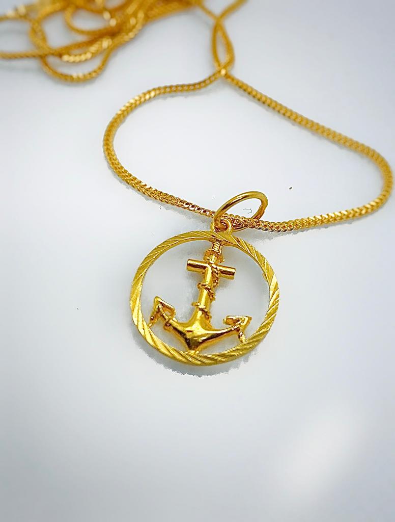 Anchor sales cross necklace